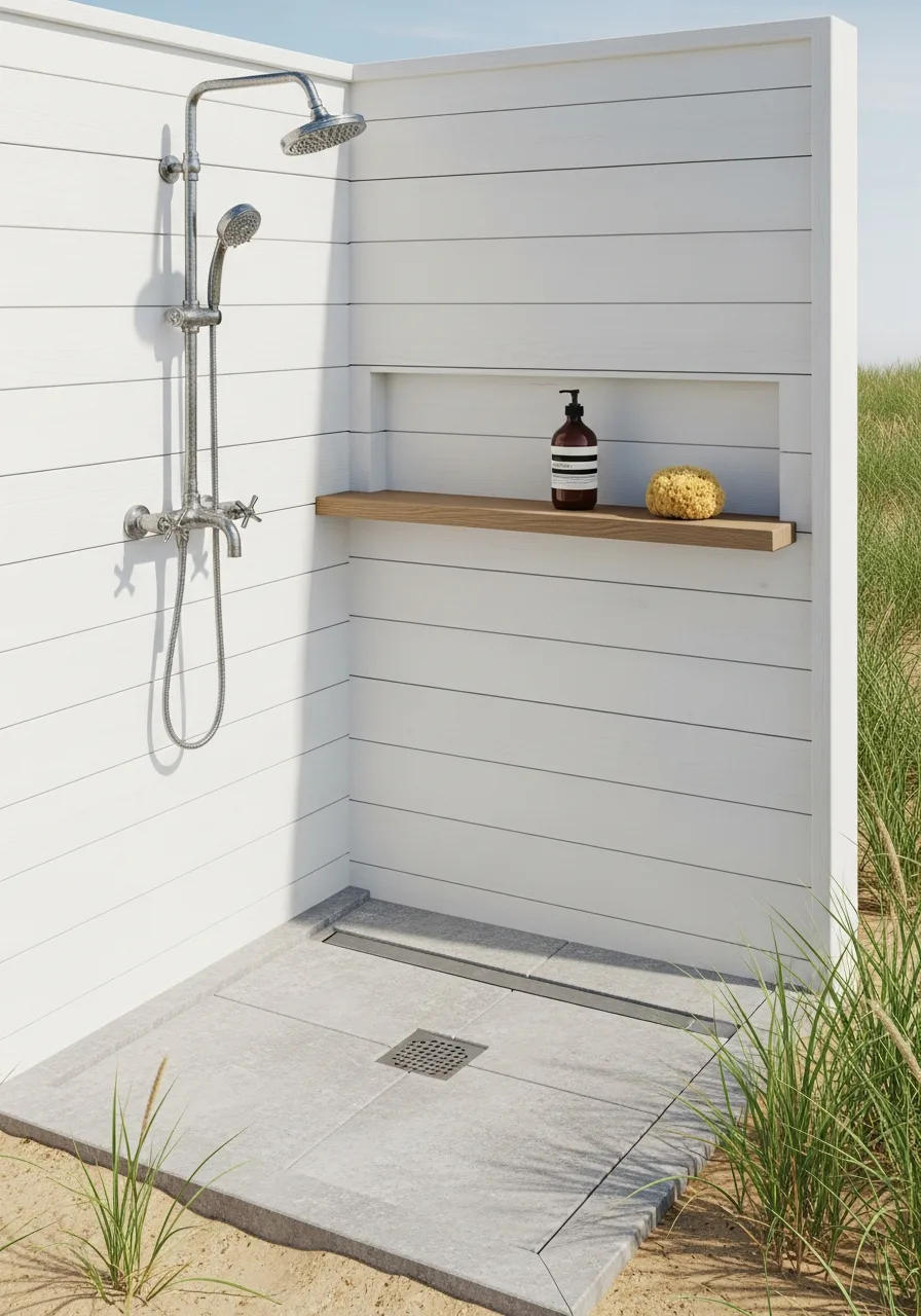 8. Coastal Beach-House Shower