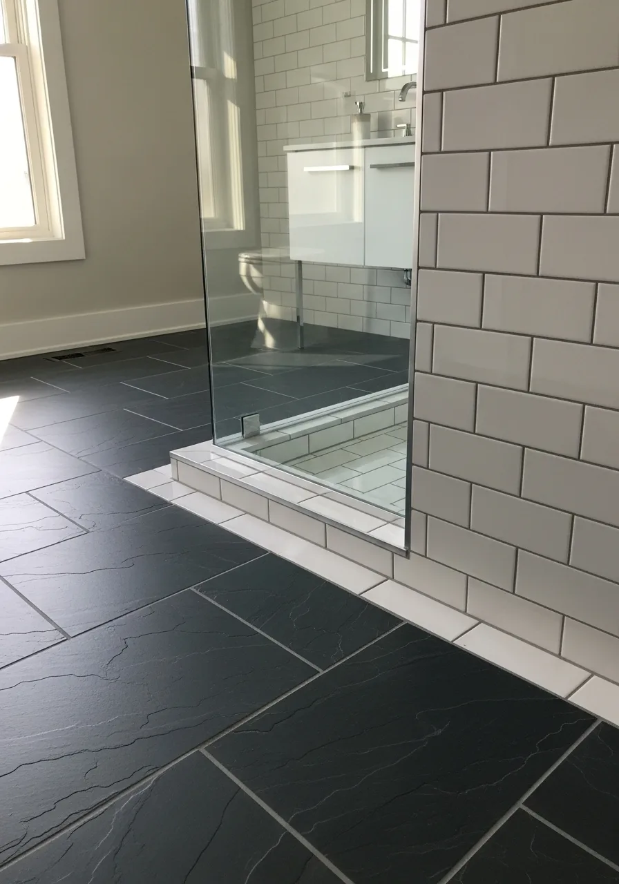 37. Charcoal Slate and Glossy White