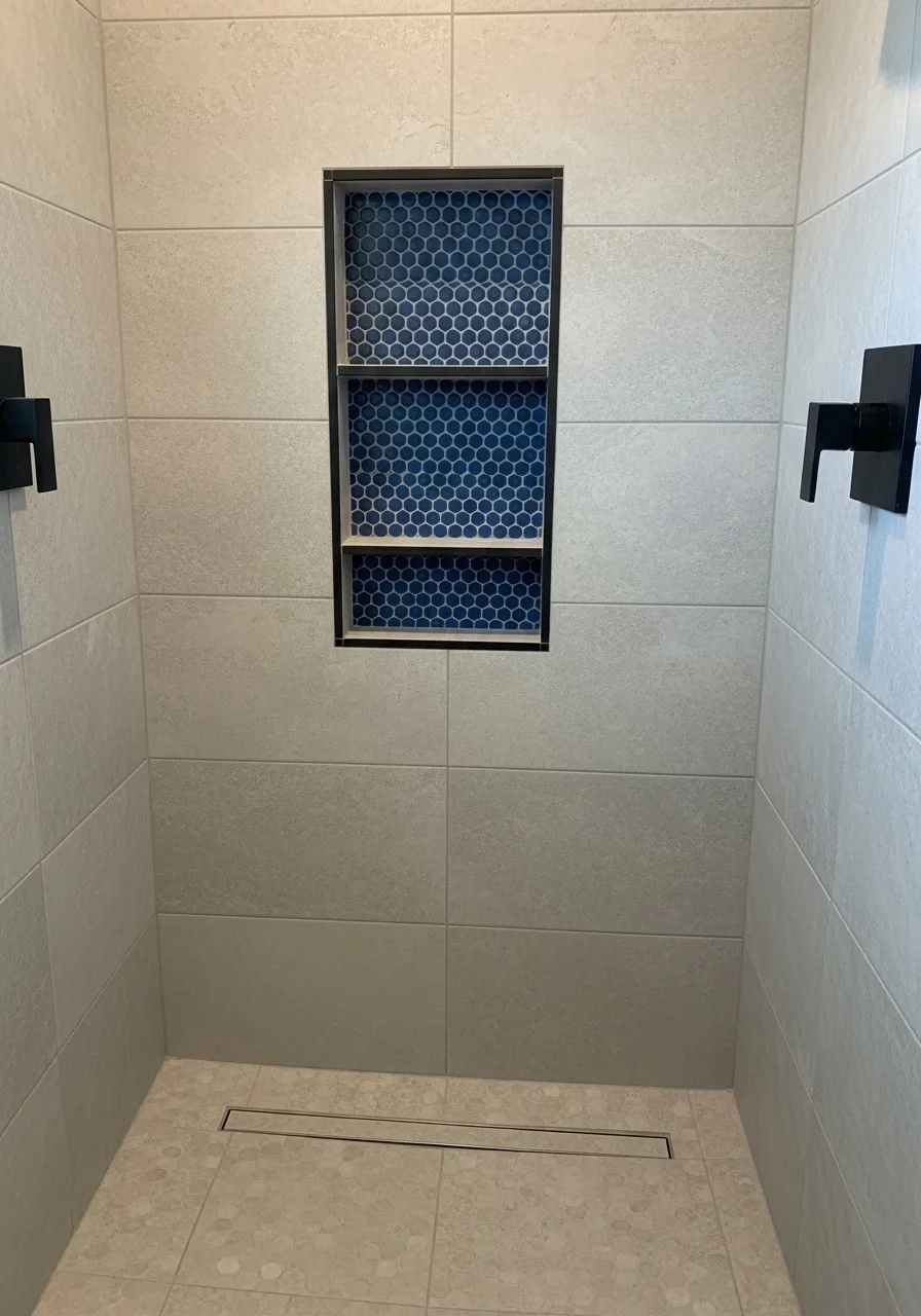 4. Penny Tiles with Large Format