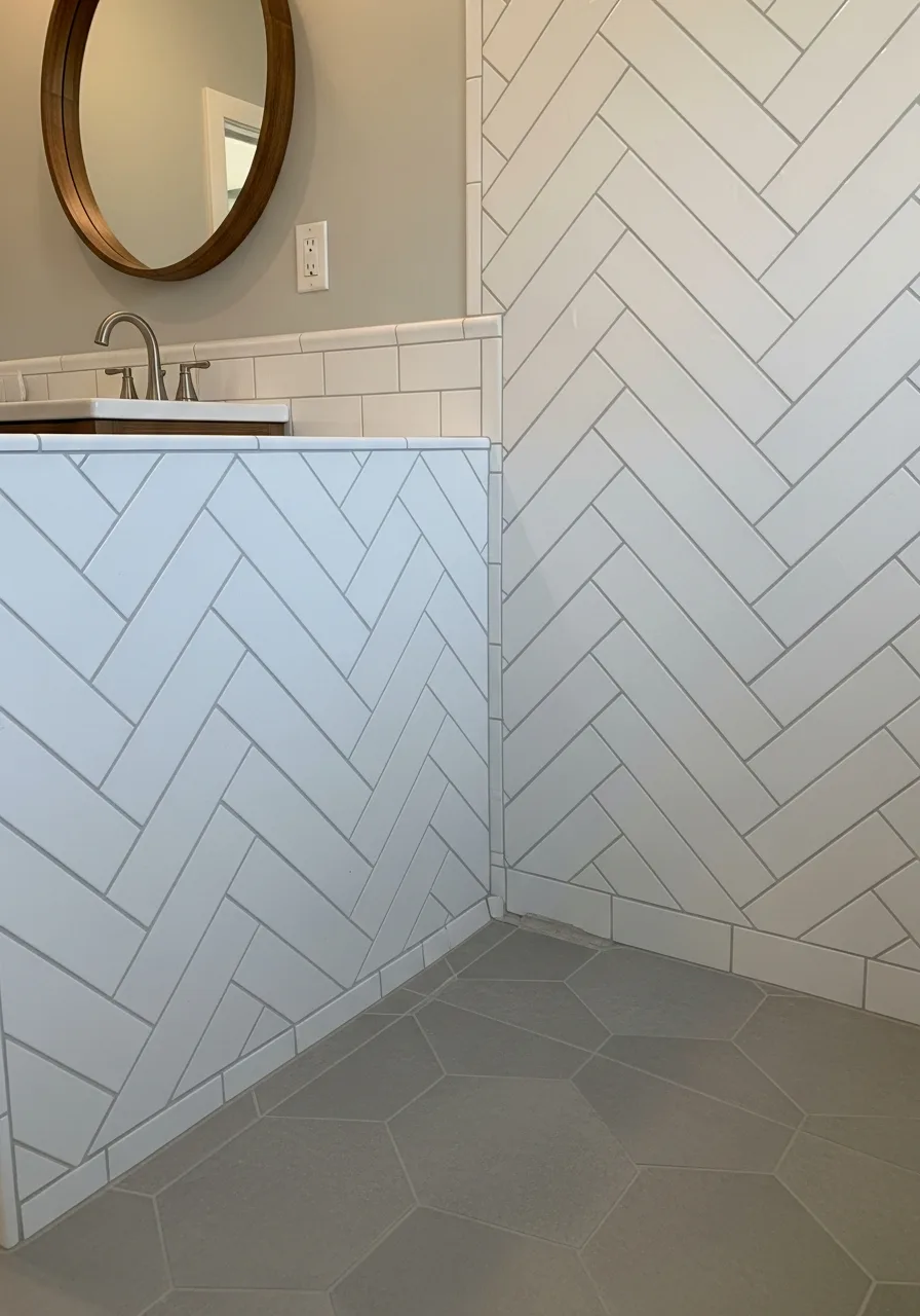 6. Herringbone Focal Wall