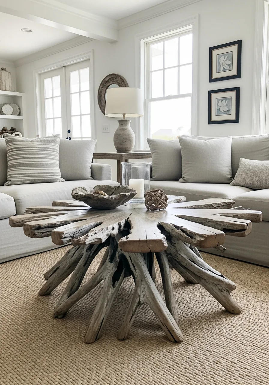 10. Driftwood Coffee Tables