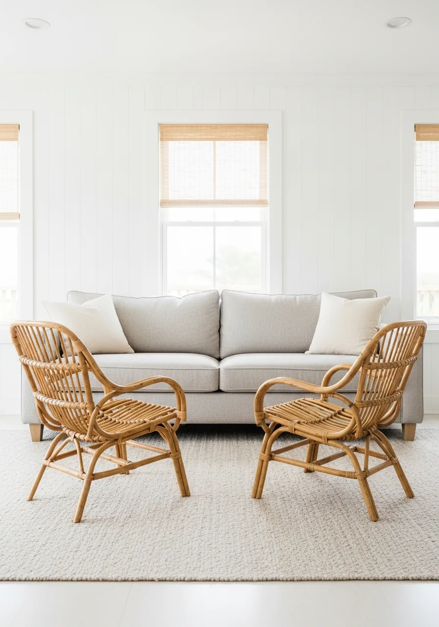 17. Rattan Accent Chairs