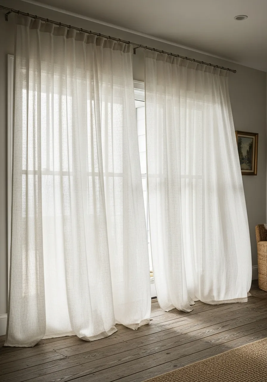4. Sheer Linen Drapes