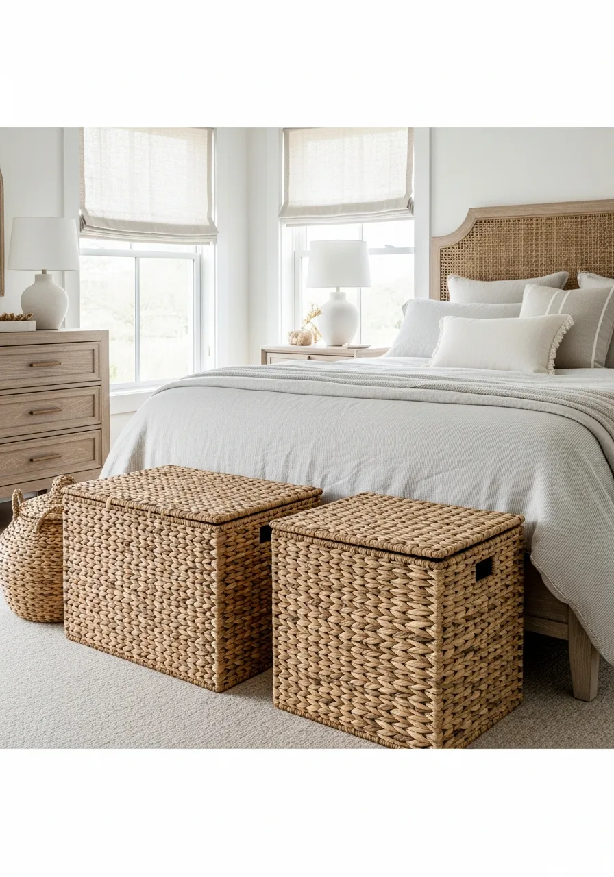 10. Woven Seagrass Storage Baskets