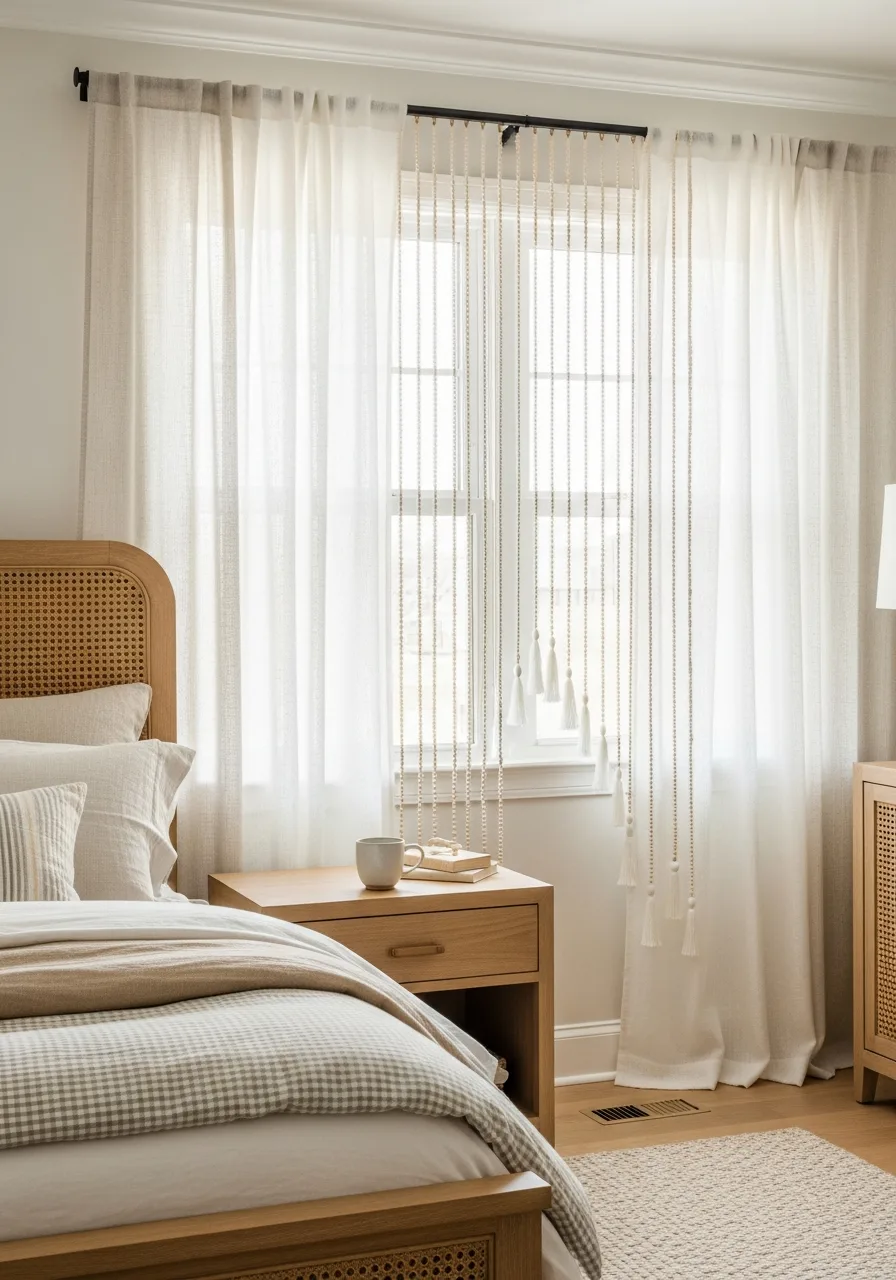 26. Beaded Tassel Curtains