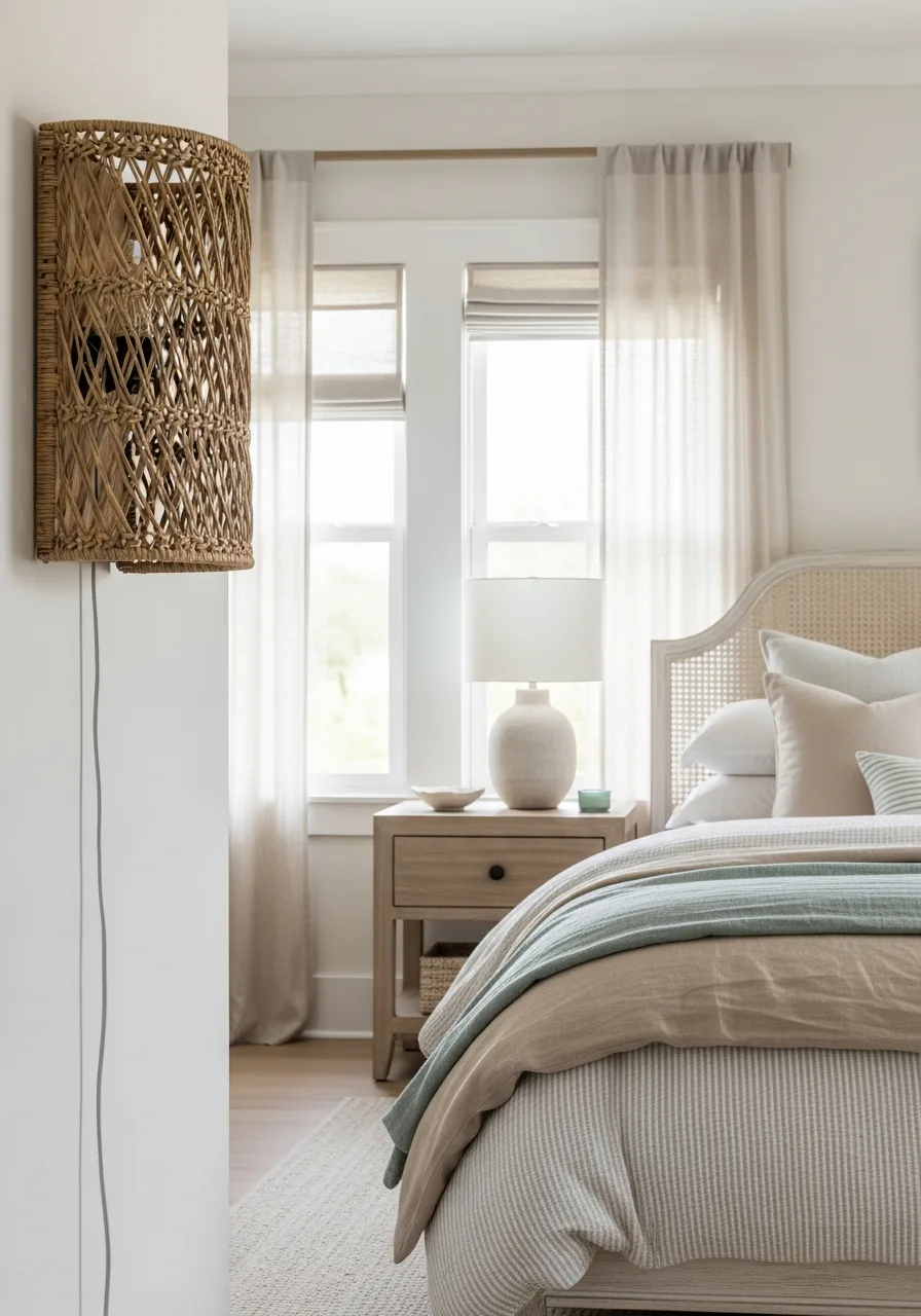 3. Woven Wall Sconces