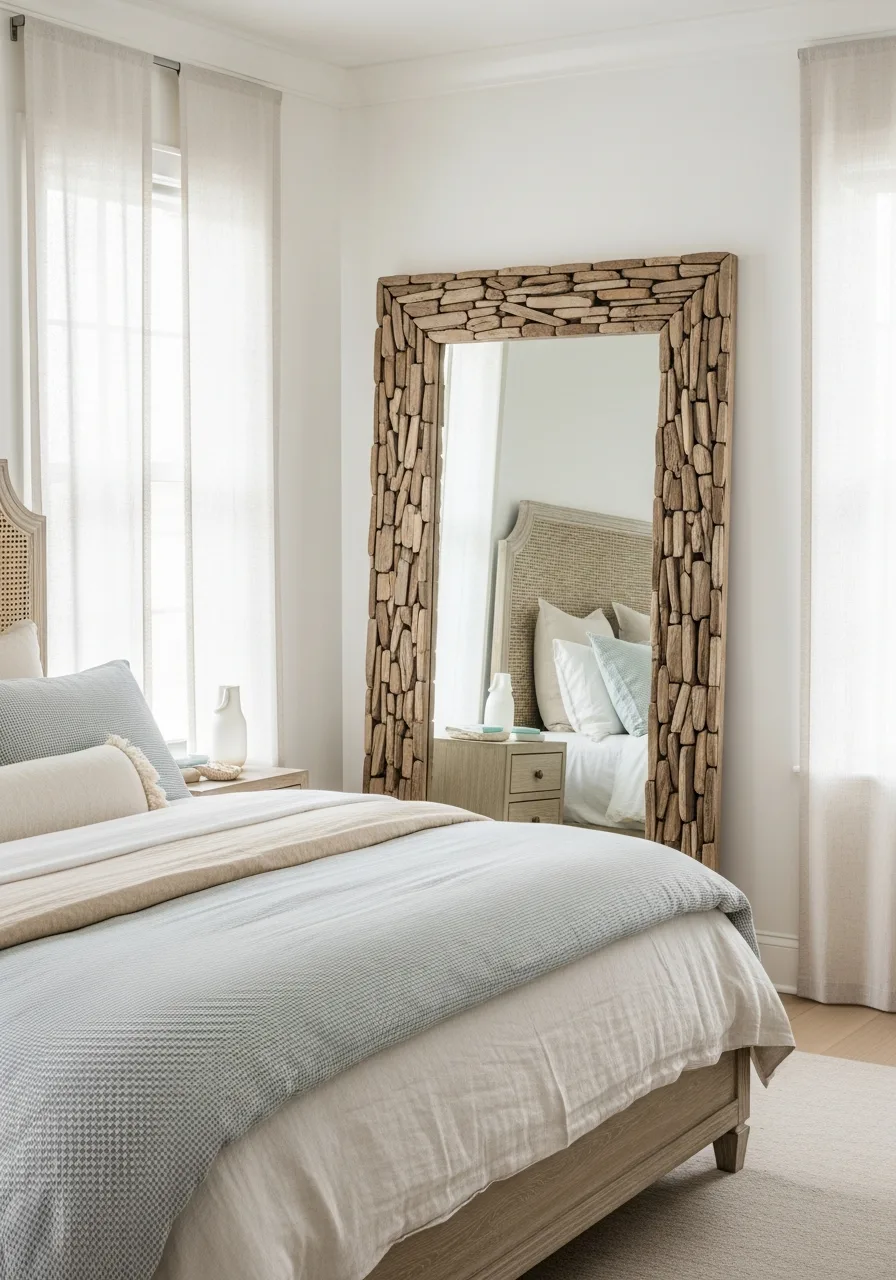 4. Oversized Driftwood Mirror