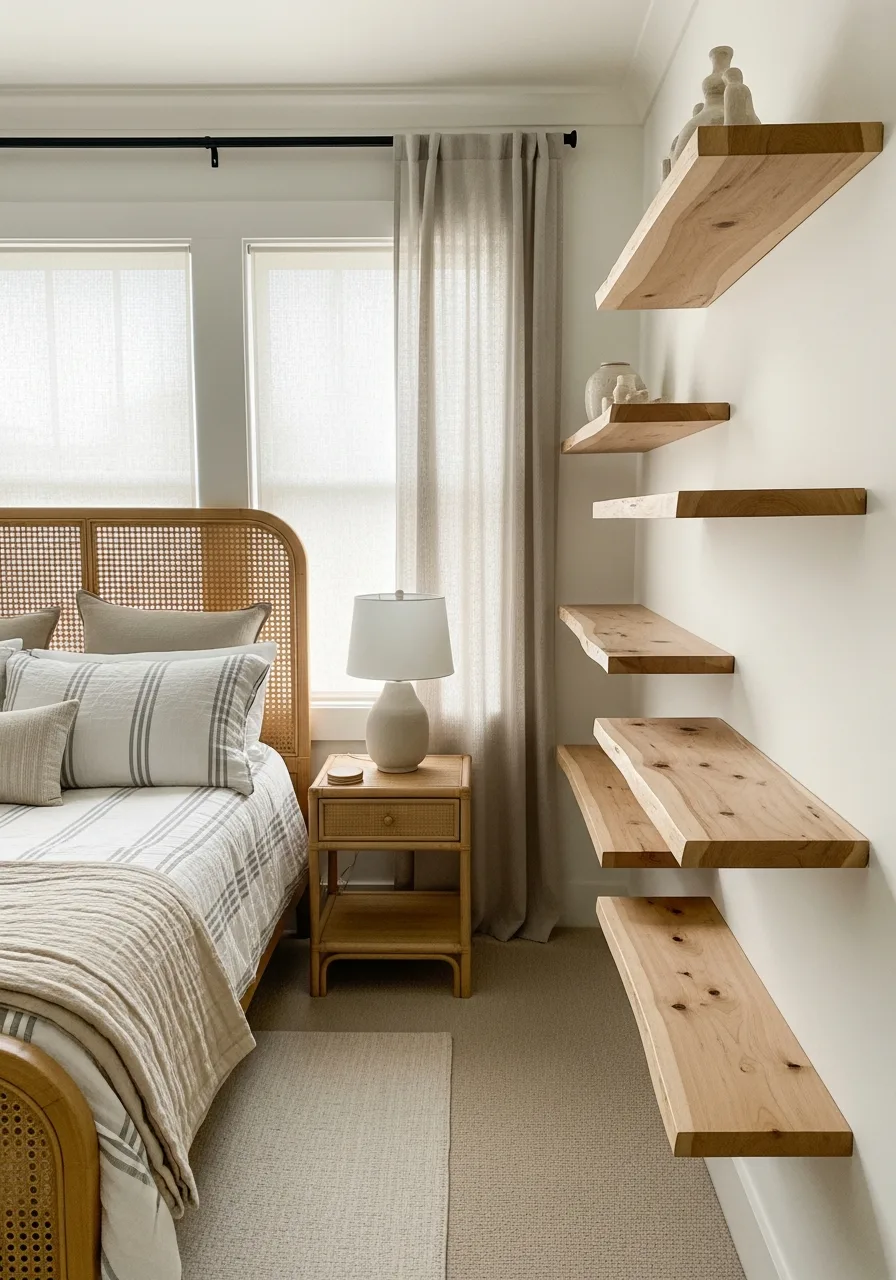 47. Raw Edge Wood Shelving