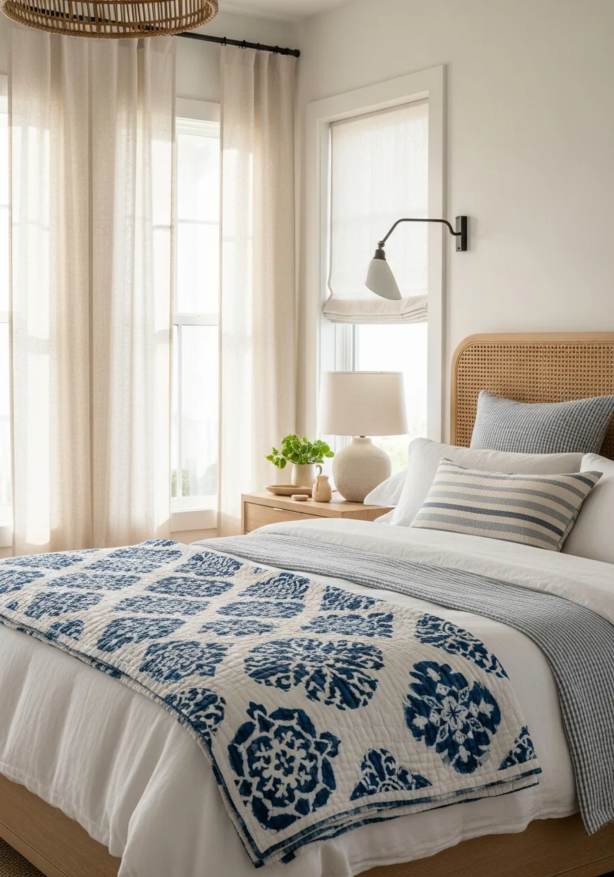 49. Indigo Block Print Quilts