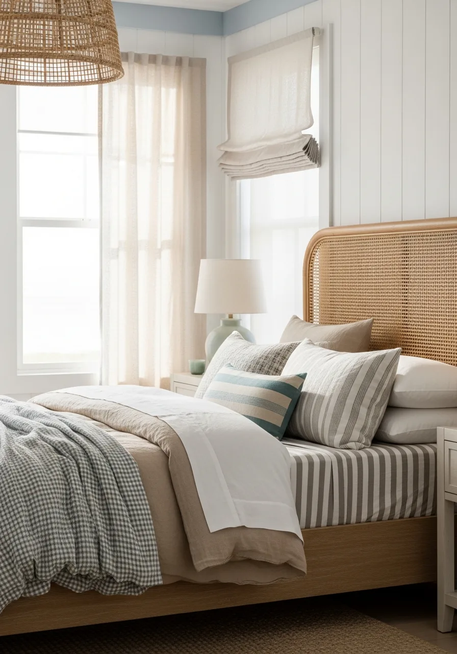 7. Structural Rattan Headboard