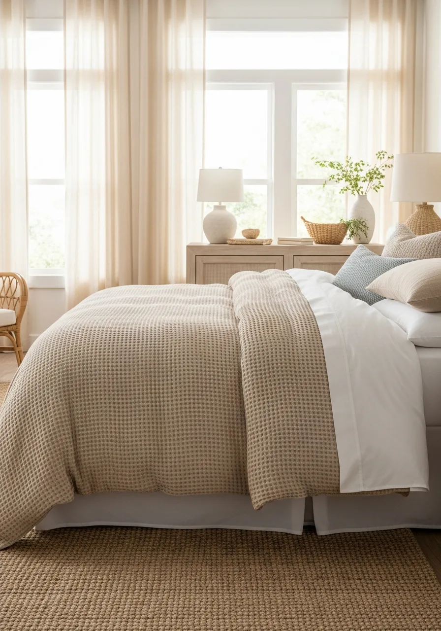 15. Waffle Weave Bedding