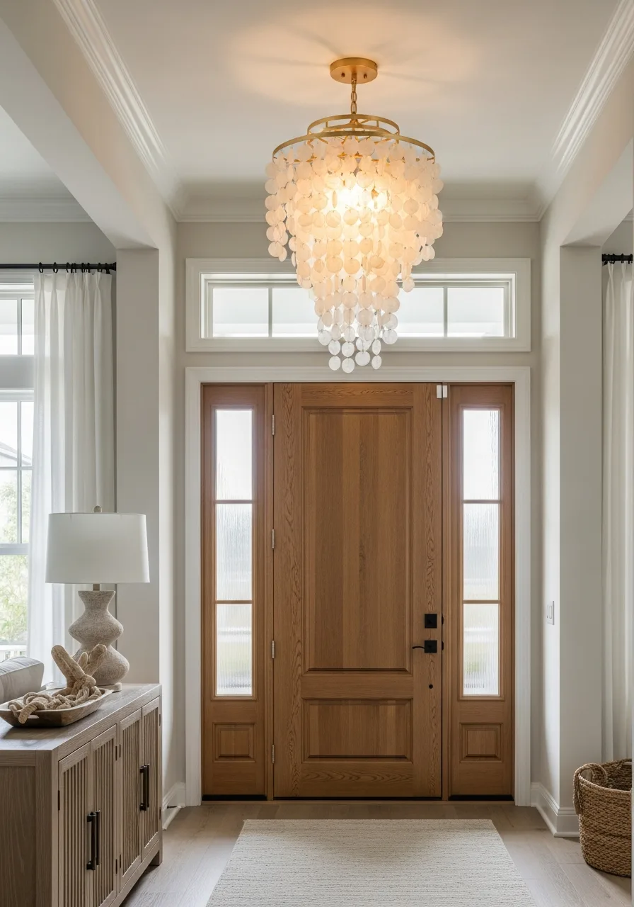 19. Cascading Capiz Shell Lighting