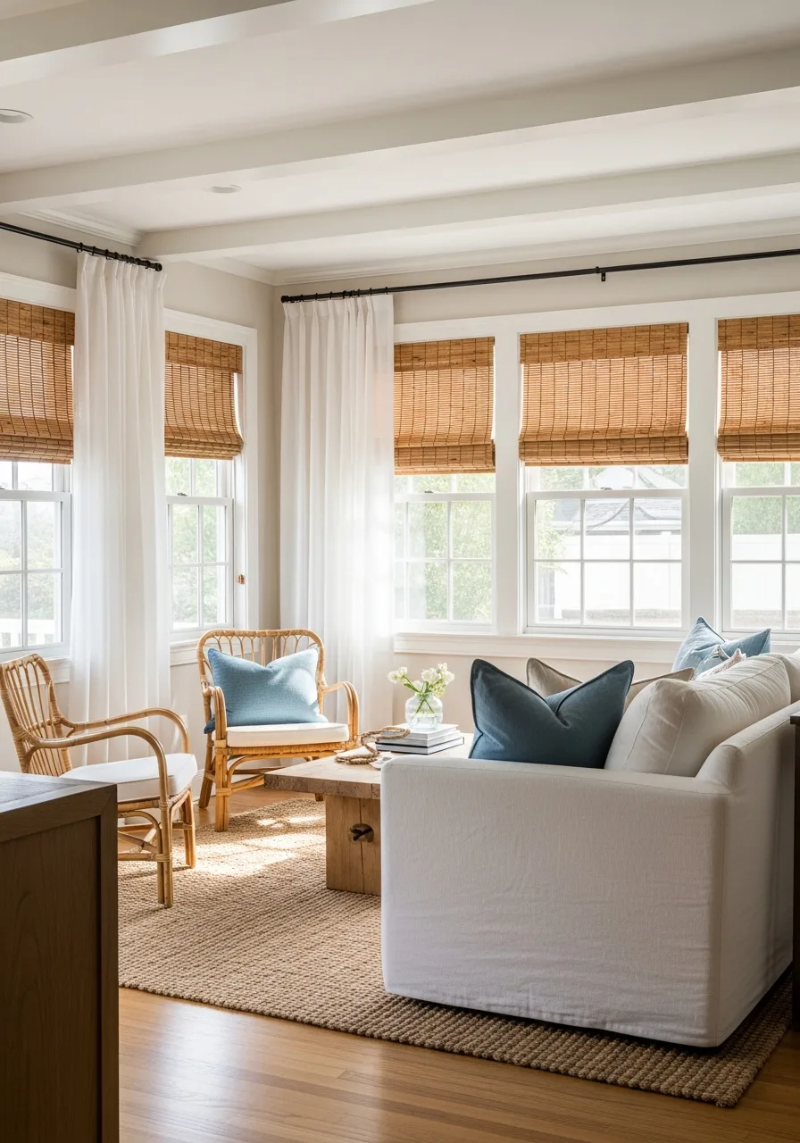 25. Cordless Bamboo Roman Shades