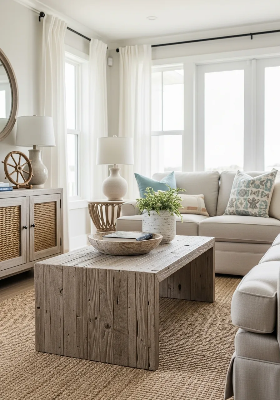 3. Weathered Wood Coffee Tables