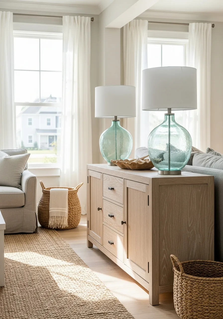 37. Recycled Glass Table Lamps