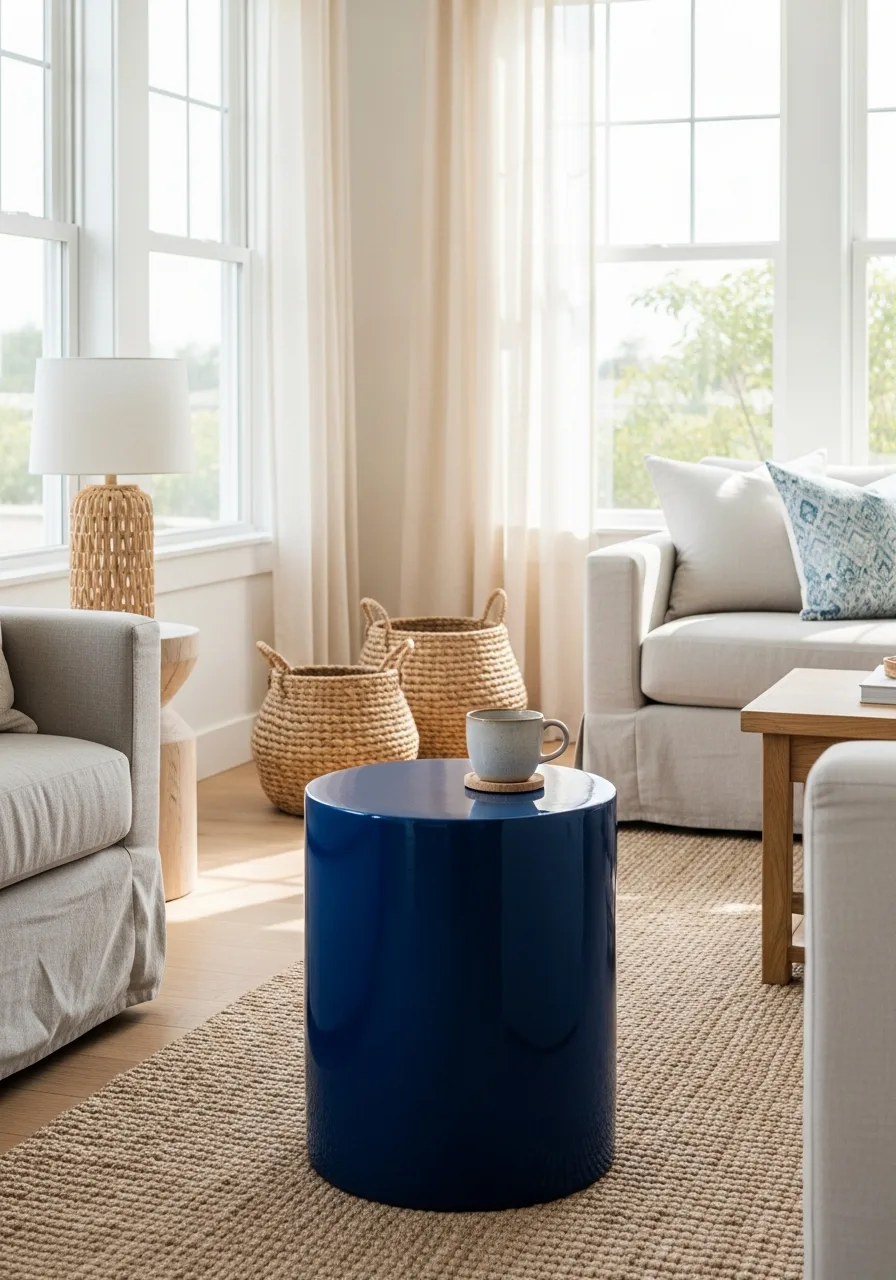 38. Navy Blue Lacquer Tables