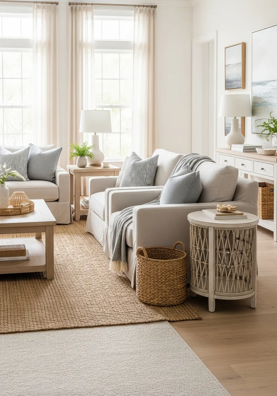 40. Canvas Slipcovered Armchairs