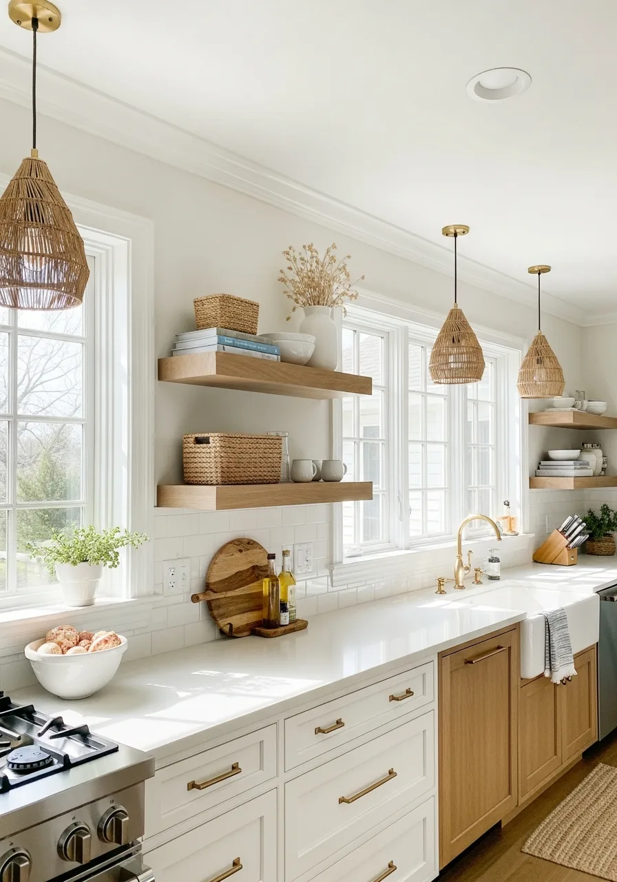 1. Driftwood Floating Shelves