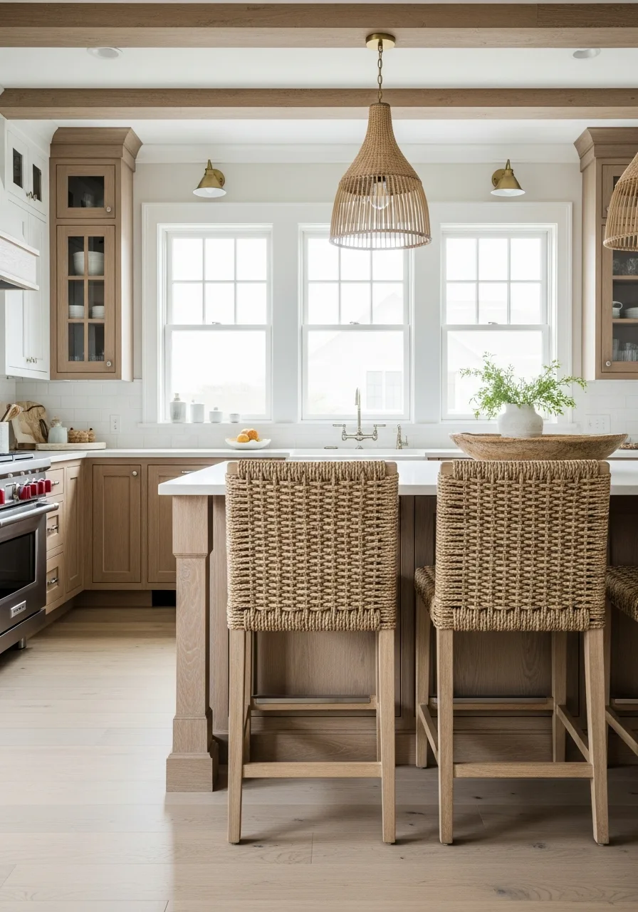 11. Woven Bar Stools