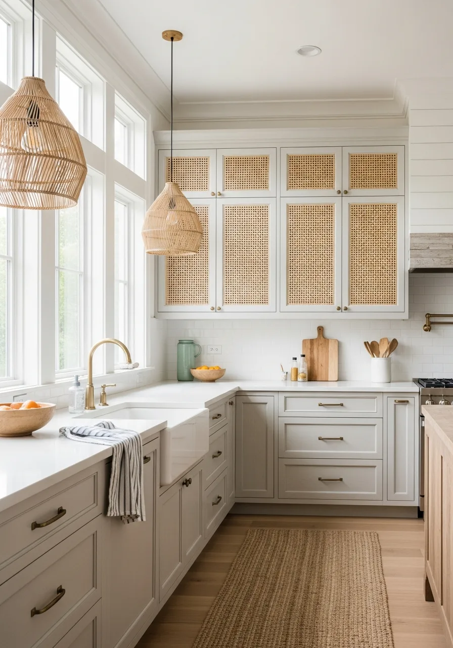 19. Woven Cane Cabinet Inserts