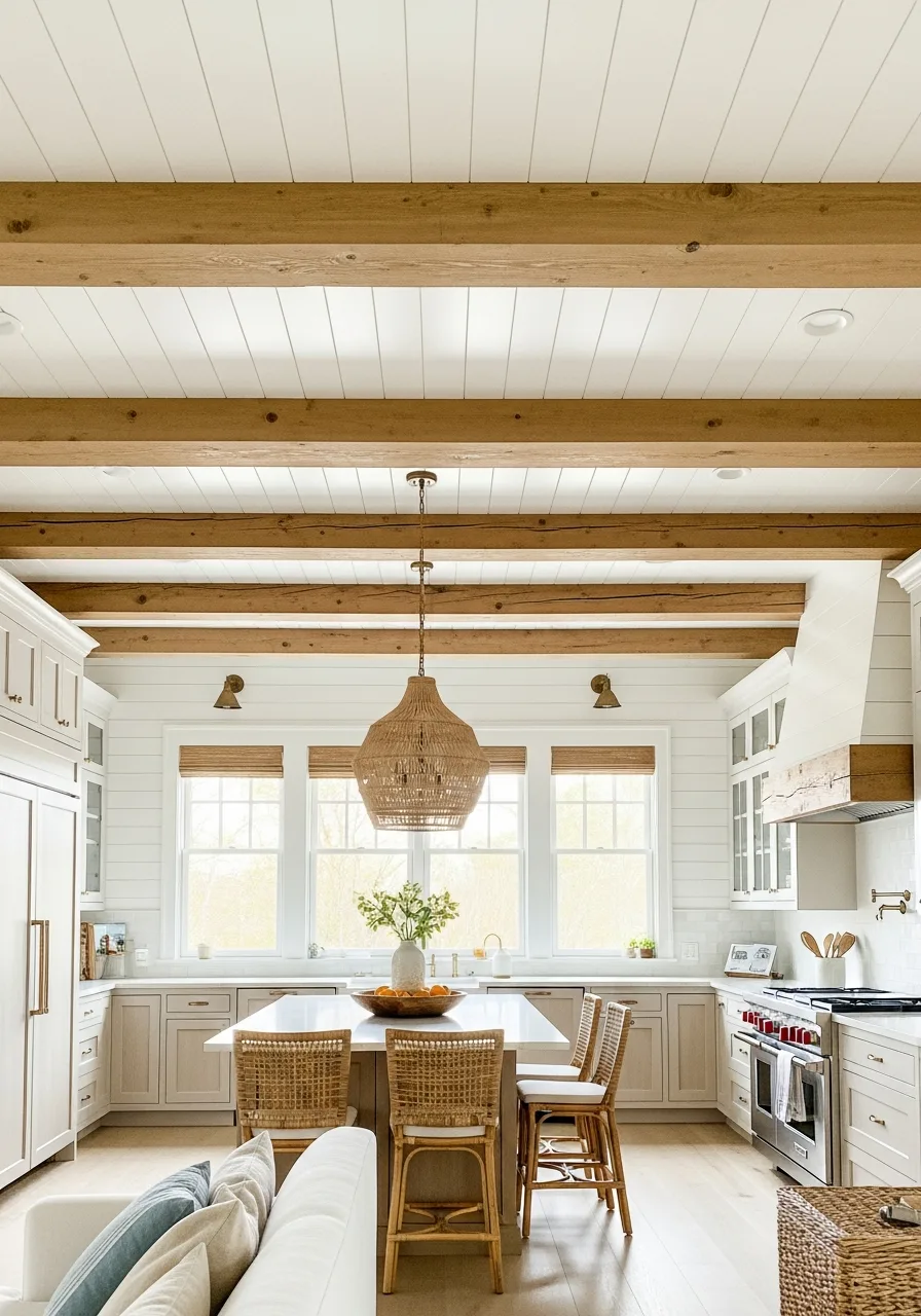 22. Natural Wood Ceiling Beams