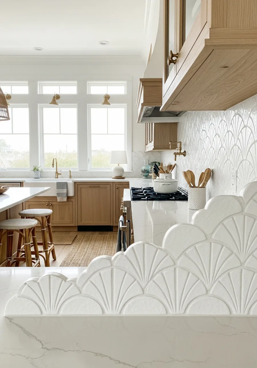 27. Scalloped Edge Backsplash Tile