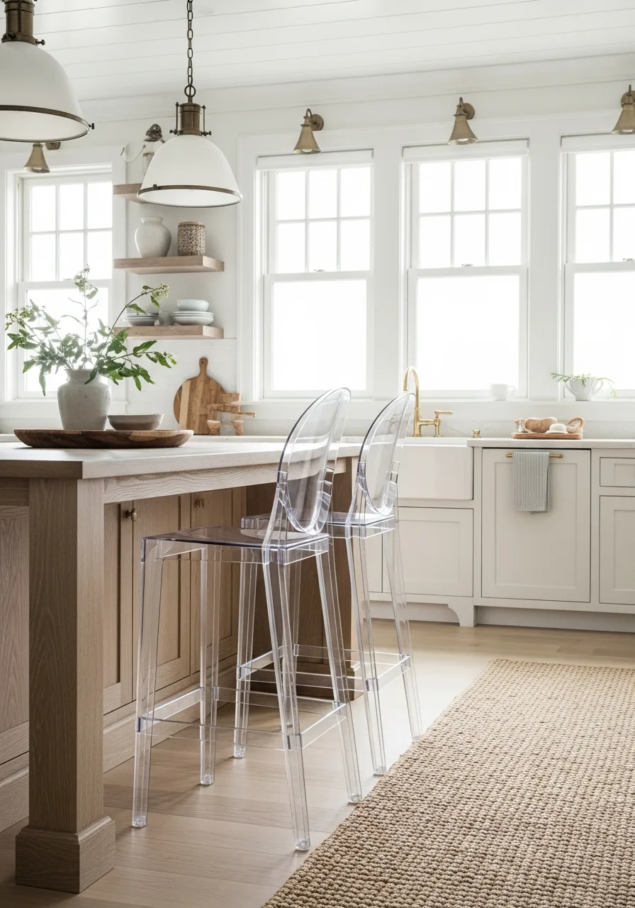 29. Clear Acrylic Counter Stools