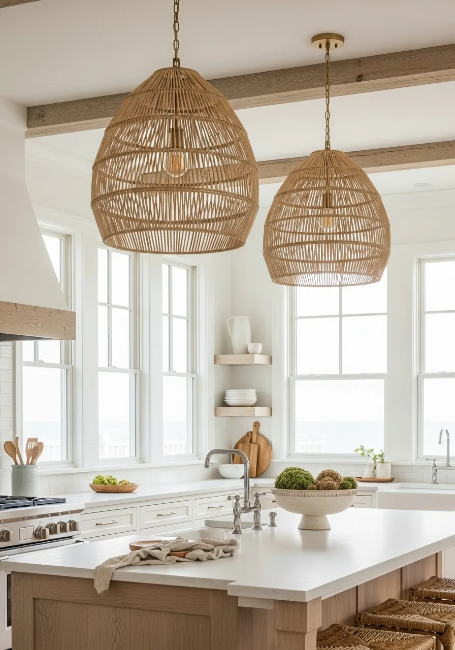 3. Rattan Pendant Lights