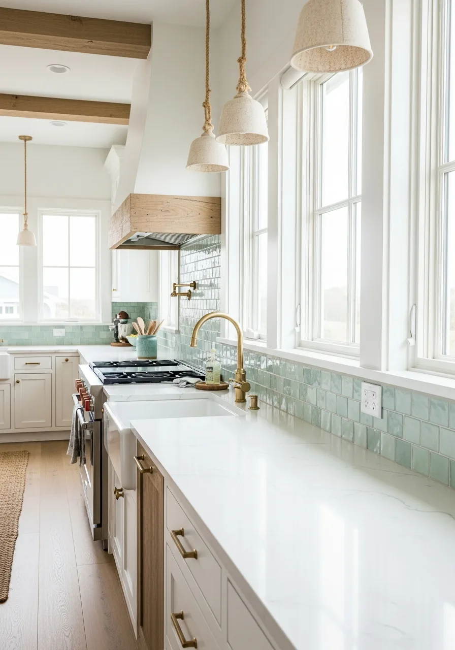 47. Frosted Sea Glass Backsplash