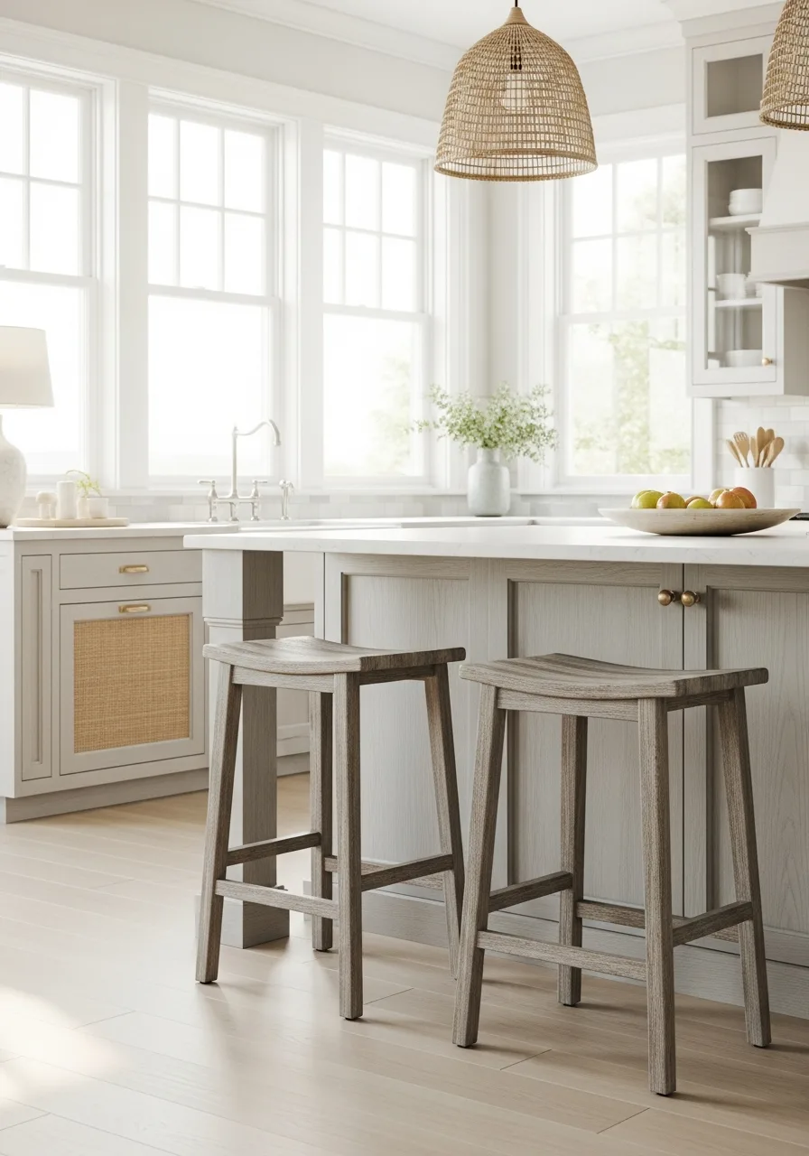 7. Weathered Wood Stools
