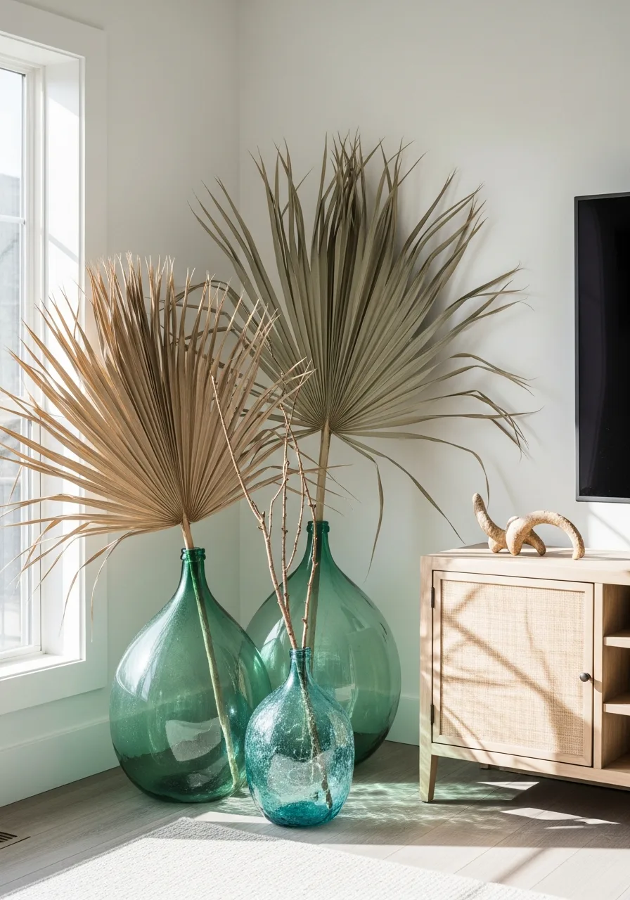 10. Oversized Glass Floor Vases