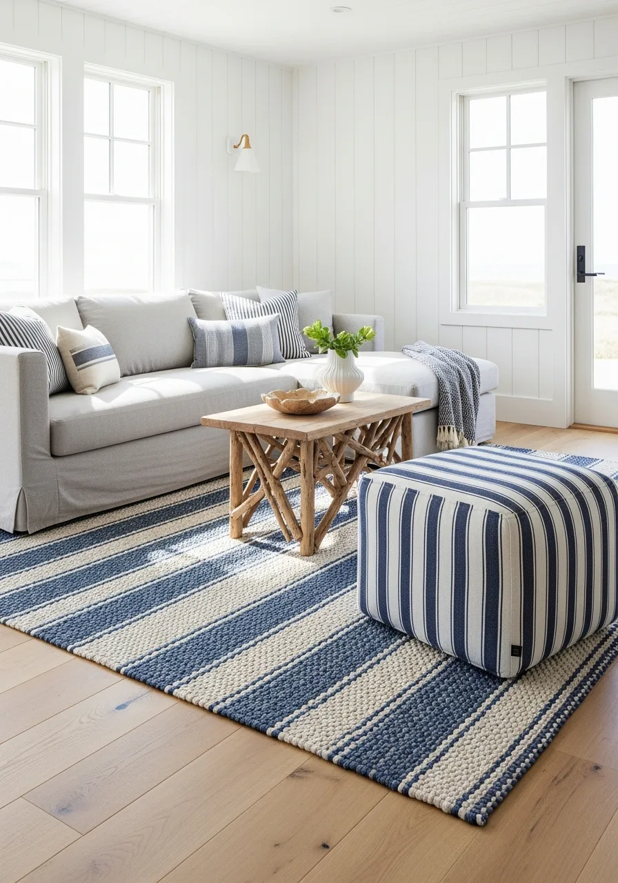 11. Navy and White Stripes