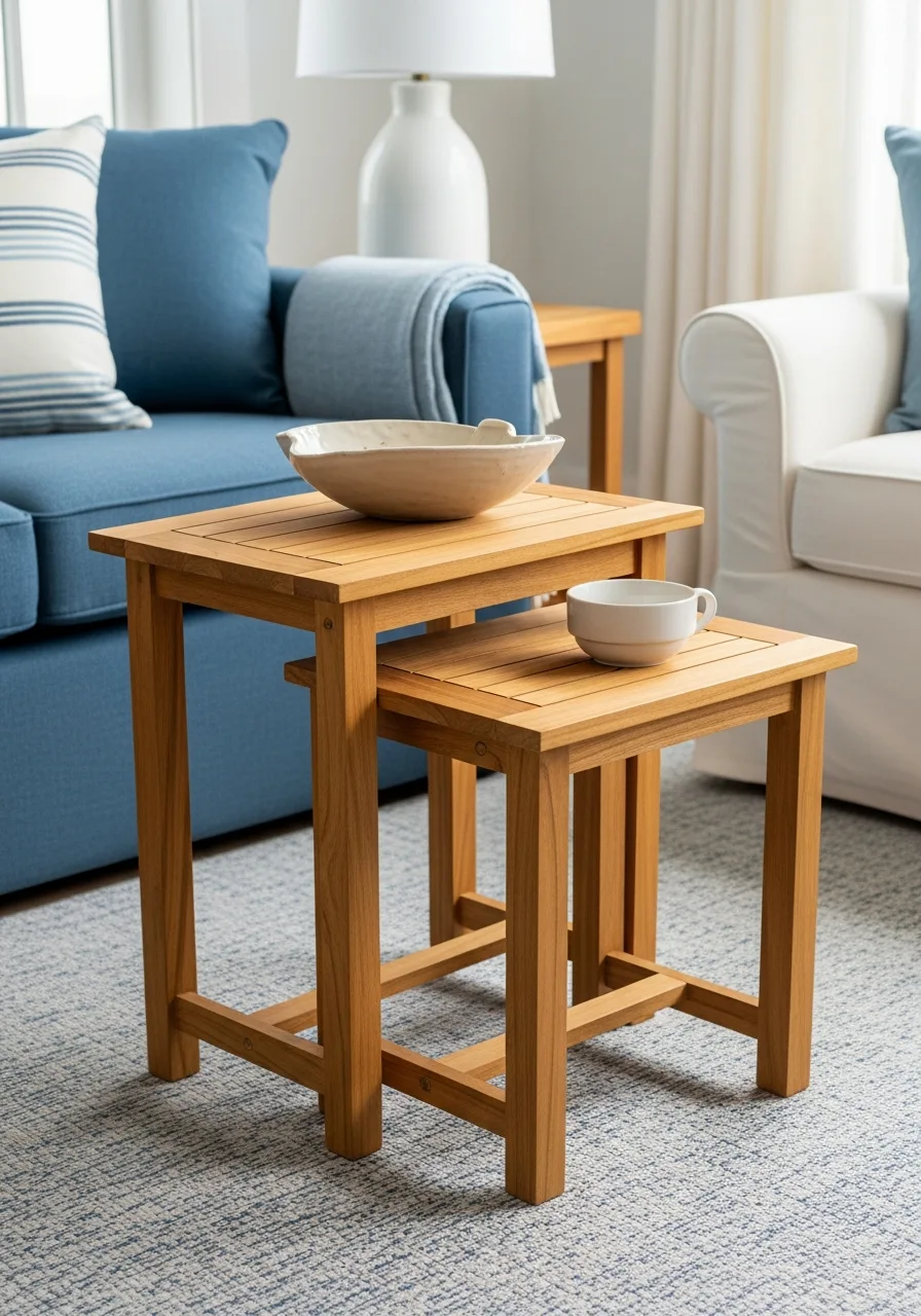 13. Teak Side Tables