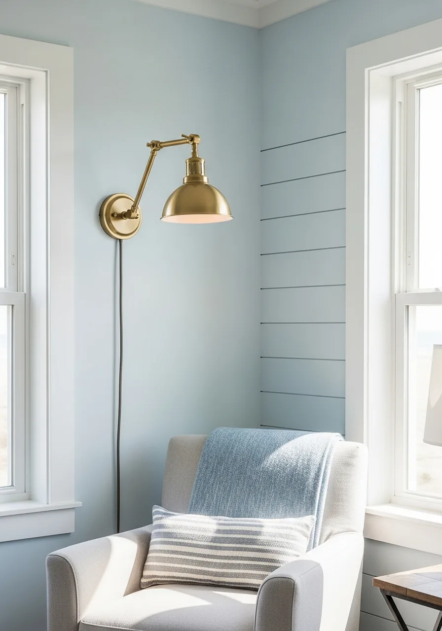 20. Brass Swing Arm Sconces