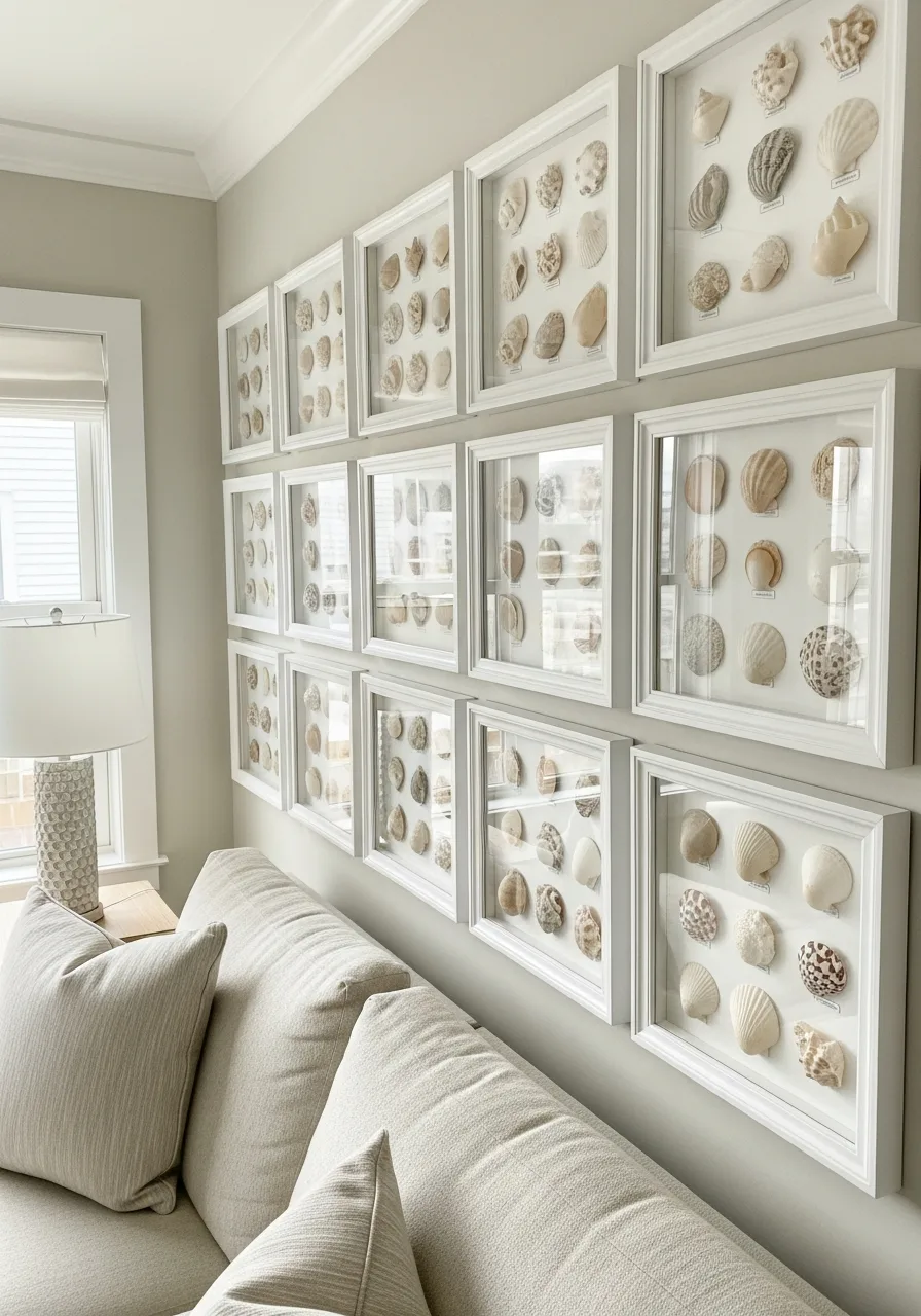 25. Gallery Wall of Shells