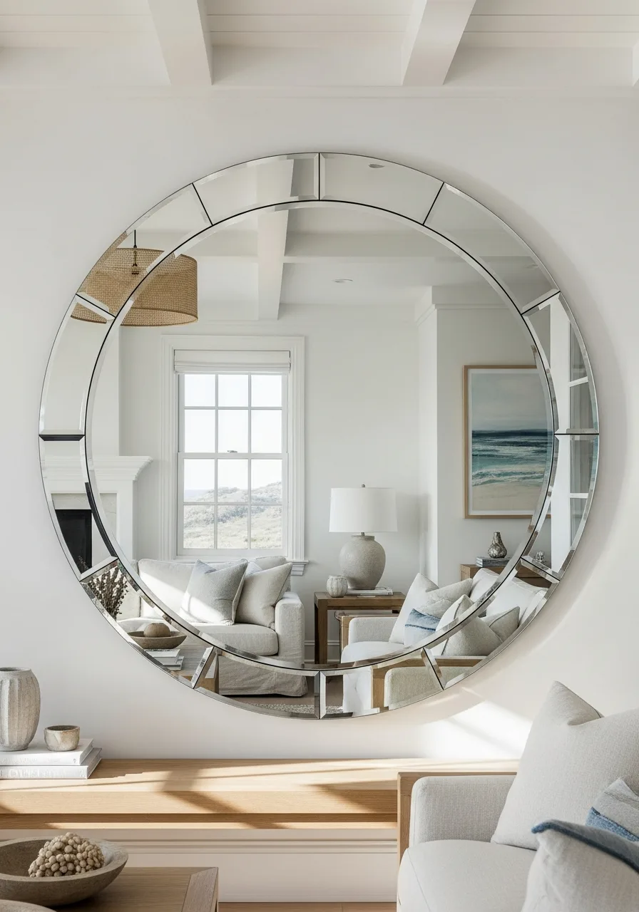 28. Round Beveled Mirrors