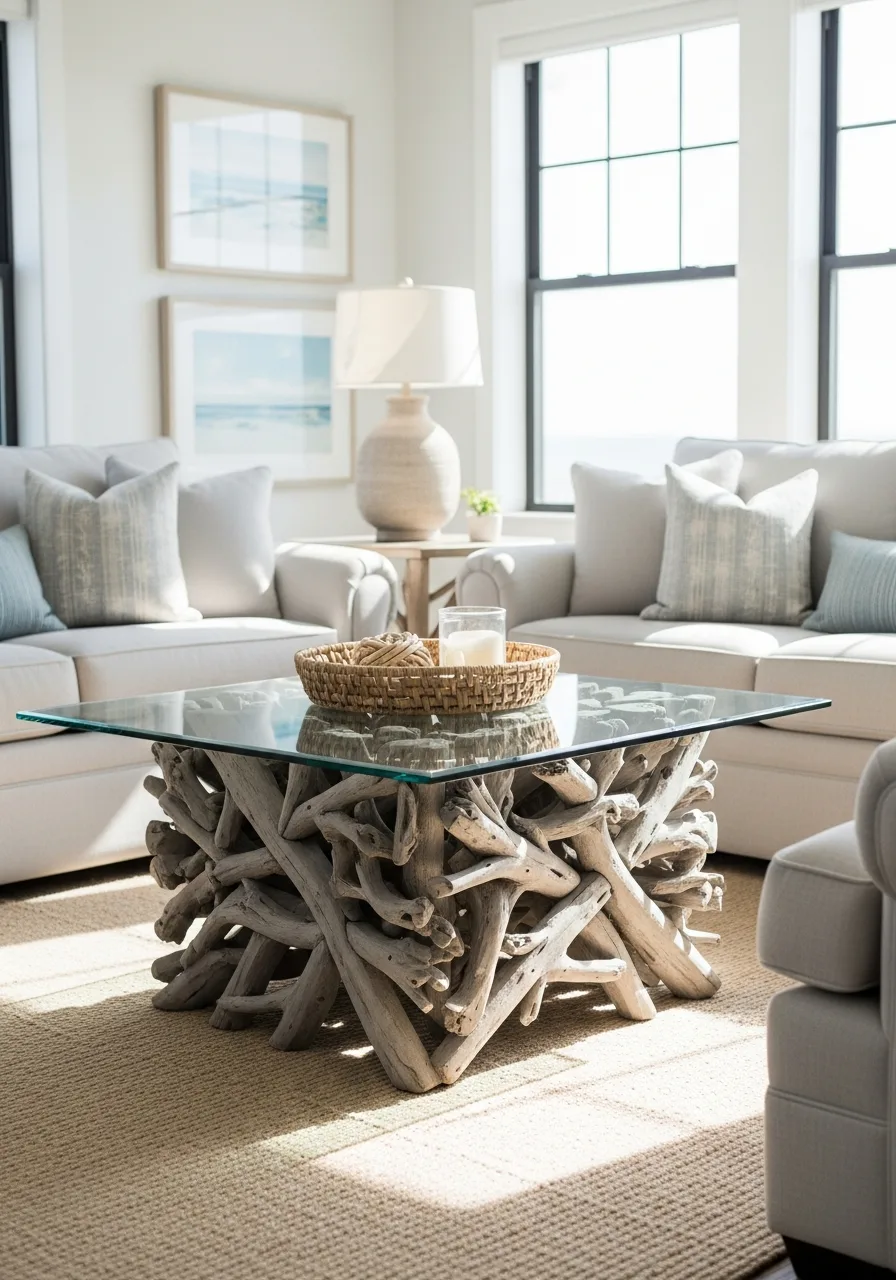 3. Driftwood Coffee Tables