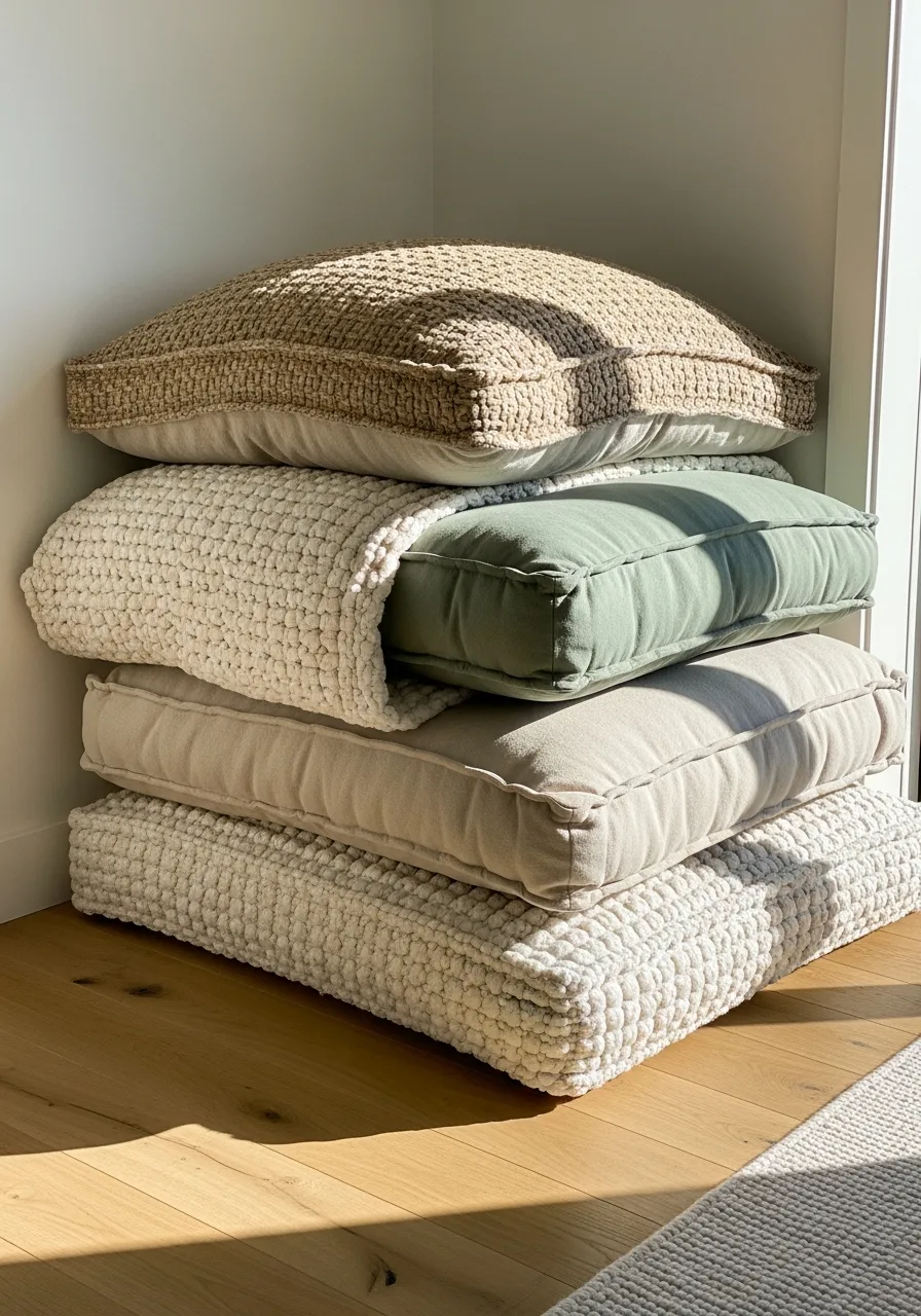 31. Oversized Floor Cushions
