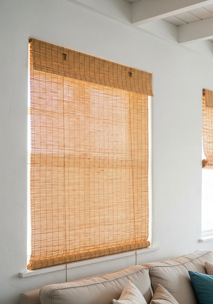 33. Bamboo Roman Shades