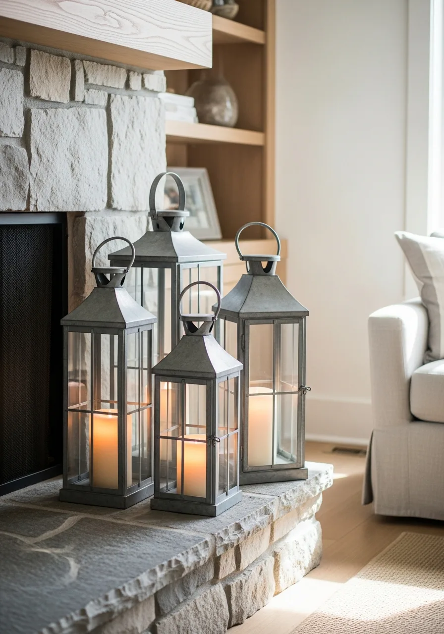 35. Galvanized Metal Lanterns
