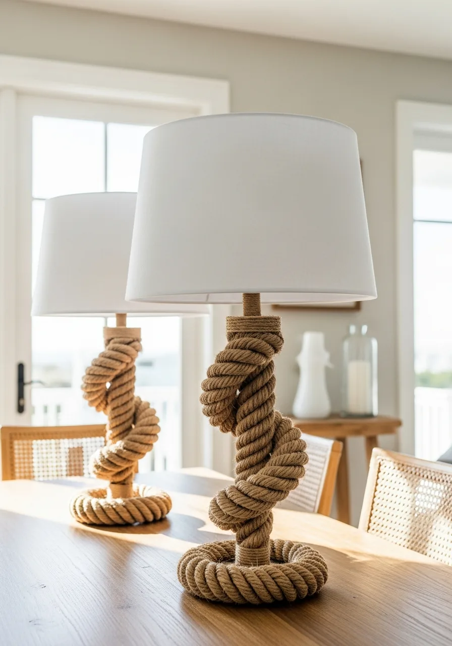 39. Manila Rope Lamp Bases