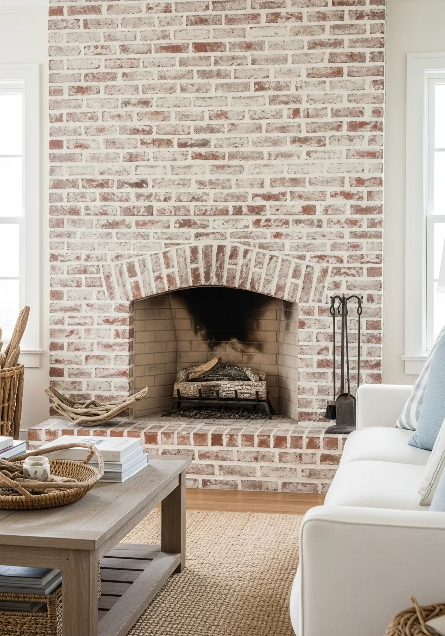 47. Limewashed Brick Fireplaces