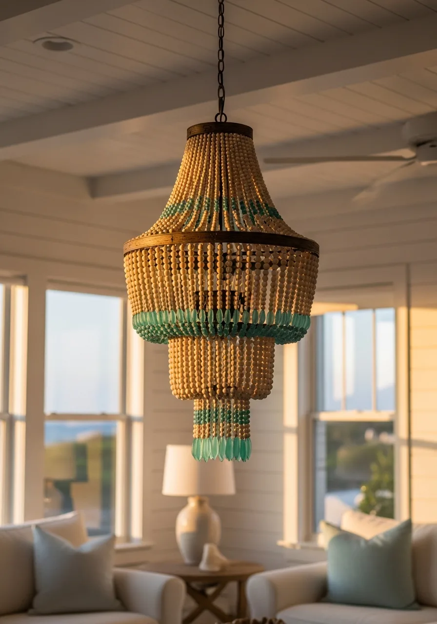 8. Beaded Chandeliers