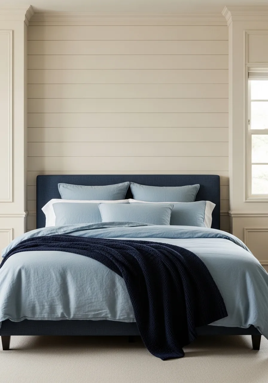 28. Cream Horizontal Wood Paneling