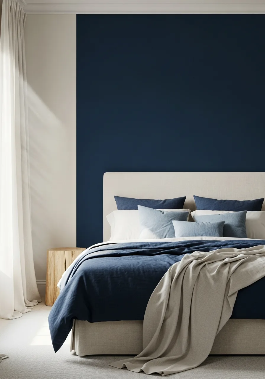 31. Matte Navy Accent Wall