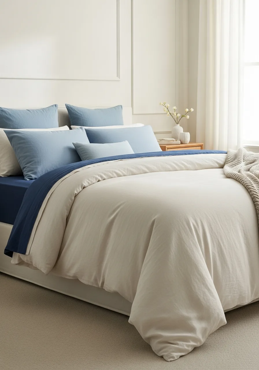 32. Cream Linen Duvet Cover