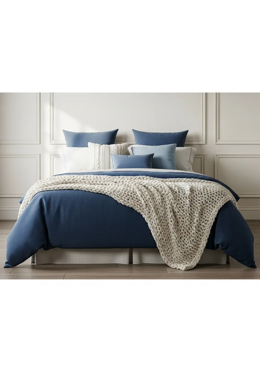 40. Cream Cable Knit Throw