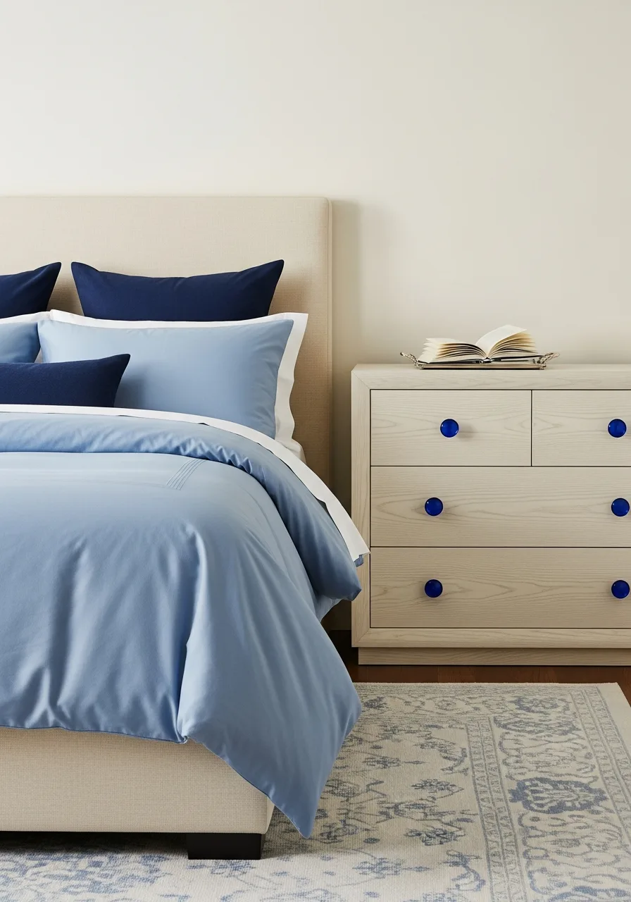 46. Cobalt Glass Dresser Knobs