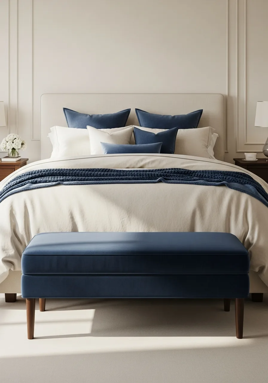 7. Velvet End Bench