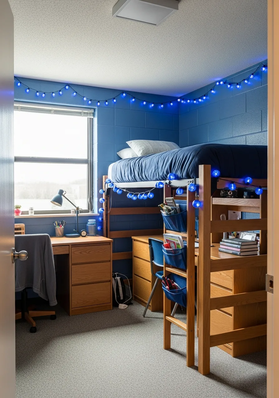 14. Navy Blue String Lights